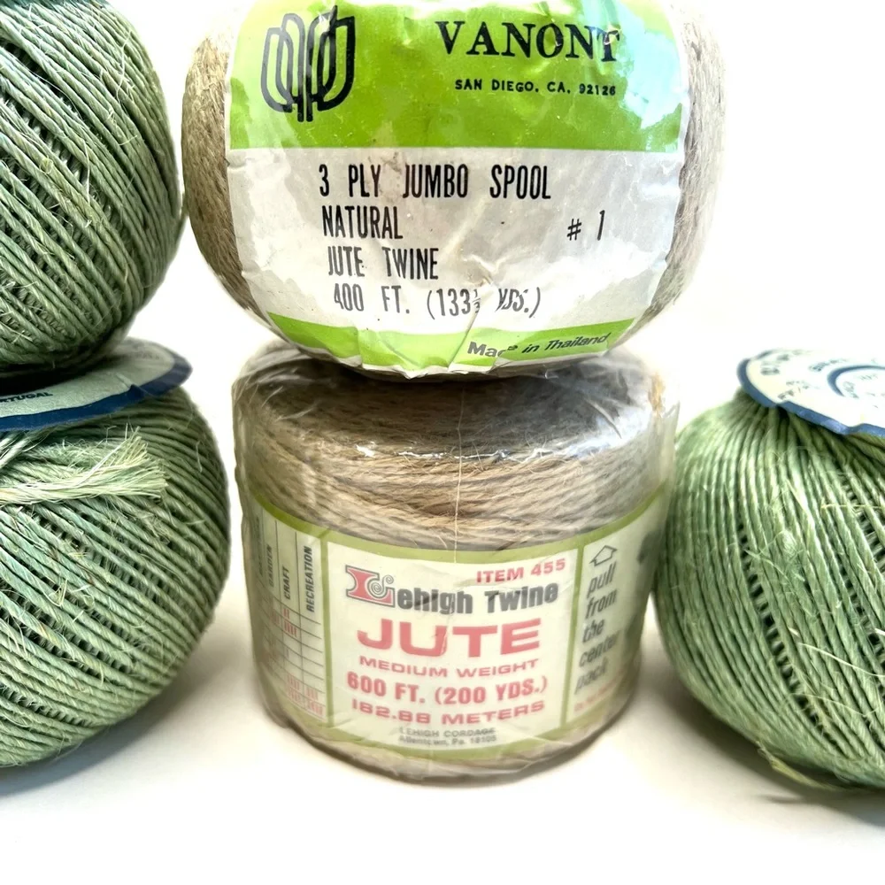 Vintage Jute and Sisal Twine for Gift Wrapping and Garden